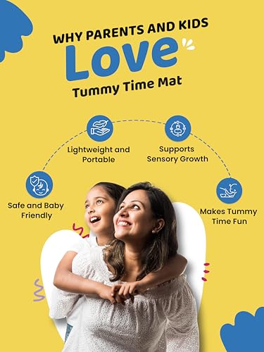 Image of Tummy Time Mat-High Contrast Visual Stimulation Cloth for Babies - Soft Sensory Activity Mat with Crinkle Tags | Early Learning Toy Black & White Baby Toy 0-1 Year