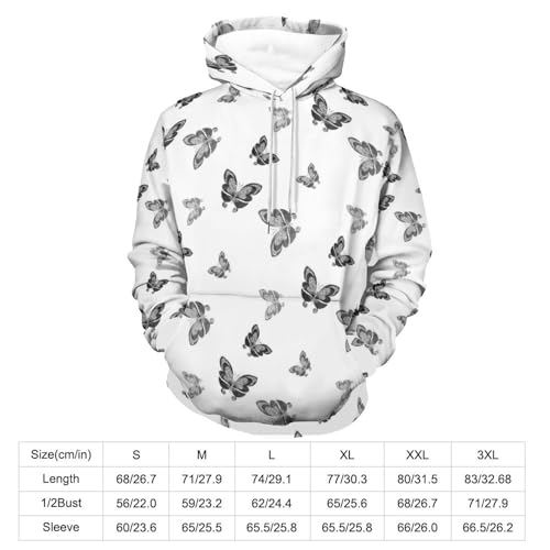 Sweat à Capuche Papillon Gris pour Vos Sorties Chill - 2