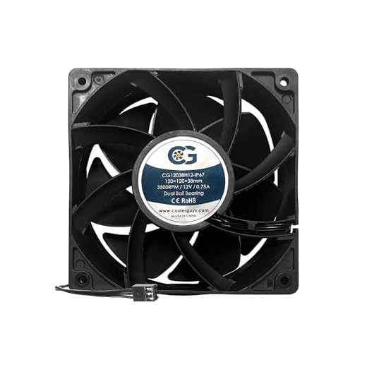 Coolerguys 120mm (120X120X38) High Airflow Waterproof IP67 12v Fan