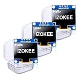 IZOKEE 0.96'' I2C IIC 12864 128X64 Pixel OLED LCD Display Shield Board Module 4 Pin for Arduino for Raspberry Pi (Pack of 3pcs, White-IIC)