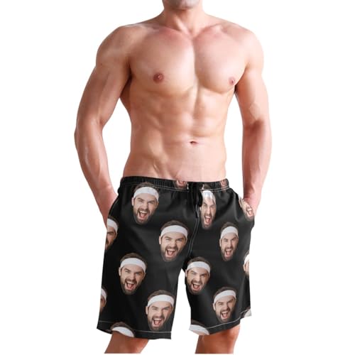 Custom Photo Mens Swim Trunks Personalized Beach Board Shorts Swim Shorts4