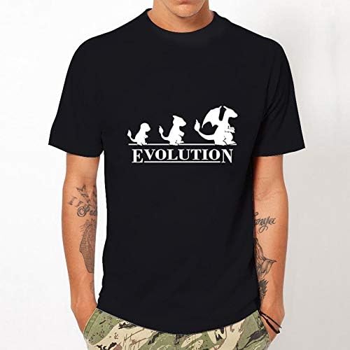 Amazon Co Jp 個性デザインポケモンの進化進化おかしいtシャツメンズ半袖プリントの漫画tシャツトップス Xxxxl ファッション