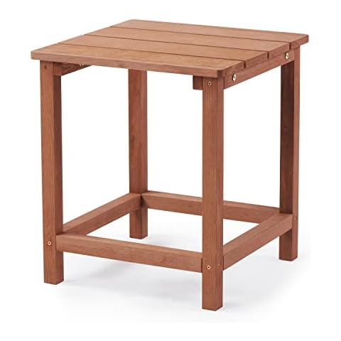 SoliWood Outdoor Wooden Adirondack Patio Side Table Cover