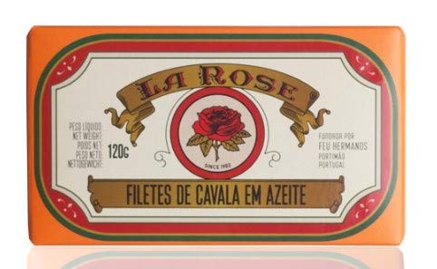 La Rose - Portugiesische gewürzte Gourmet Makrelenfilets in Olivenöl - 5er Pack (5 x 120 gr)