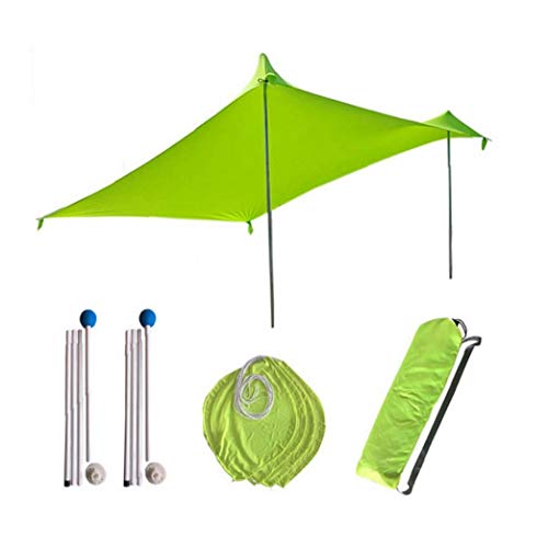 Playa Tienda de campaña Ligera Playa Parasol Parasol Toldo Lona Refugio portátil para Playa Recorrido Que acampa al Aire Libre Verde