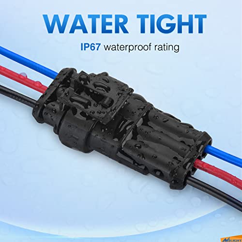 Image of Nilight 3Pin Electrical Wire Connectors Male and Female Plug Socket Quick Disconnect Waterproof Play Terminals for Automotive Cars Trucks Motorcycles Marine Boats