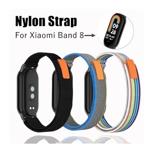 Correa de nylon para Xiaomi Mi Band 9 accesorio de pulsera transpirable de recambio verano 5