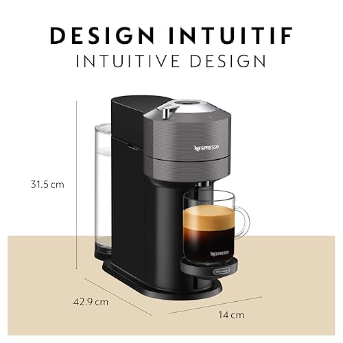 Nespresso Vertuo Next Single Serve Coffee and Espresso Machine by De'Longhi, Dark Grey by Nespresso - Image 3