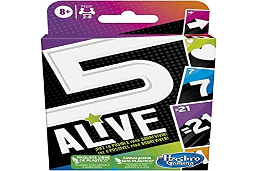 Hasbro Gaming - 5 Alive - Jeu de Cartes pour Enfants - Jeu Amusant pour Toute la Famille - Jeu de Cartes pour 2 à 6 Joueurs - Âge: 8+ Cover