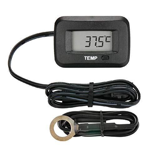 Runleader Thermomètre de température RL-TM006 Celsius avec capteur de température et pour quad, UTV, Dirtbike, Moto, hors-bord, motoneige, Pitbike, PWC Marine Bateau étanche