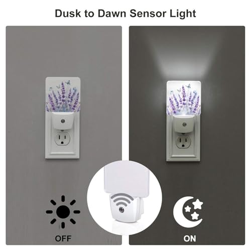 Lámpara de noche Led decorativa mariposa lavanda miniatura 3