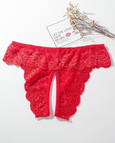 Image of Women Sexy Panties Plus Size Underwear Lace Thongs
