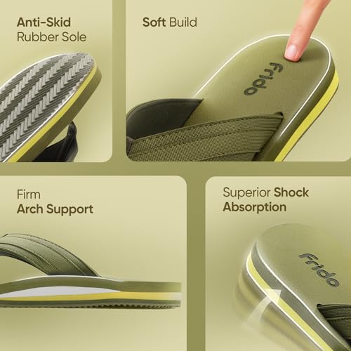 Image of Frido Cloud Comfort Slippers for Women & Men | Available in 2 Options- Arch Support & Without Arch |Orthopedic Soft Home Chappal Unisex Slipper, House Slipper with Anti-Skid Sole for Home Use & Casual