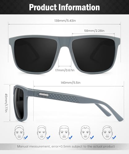 Image of Sunglasses-Men Polarized Mens Sunglasses: Classic Women Sun Glasses UV Protection for Fishing Driving Golf