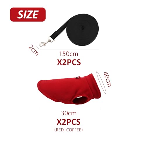 Vêtements pour Animaux De Compagnie 2 Pièces, Manteaux d'hiver Chauds pour Chiens, Gilets Épais, Fournitures pour Animaux De Compagnie – Image 3