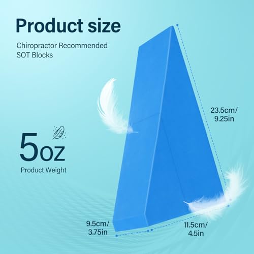 JFNoraiva Pelvic Sacral SOT Blocks 2pcs, Chiropractic Wedge Blocks for Sacral & Pelvic Support, Dejarnette Style Chiropractor SOT Blocks Physical Therapy Wedges for HIPS