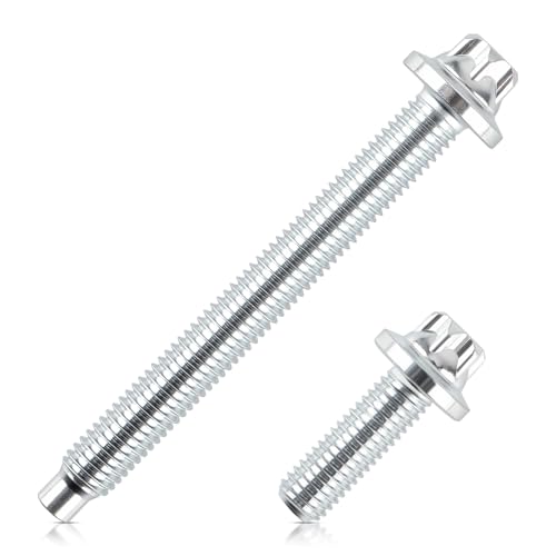 CARBBIA 2Pcs Long and Short Aluminum Starter Bolts Set Compatible with BM/BW 128I 323I 325I 325XI 328I 328XI 330I 330XI 335I 335XI 525I 525XI 528I 528XI 530I 530XI X3 X5 Z4 12410392577 HWK0039