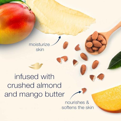 Dove - Exfoliante corporal Body Polish para piel seca con almendras molidas y mantequilla de mango, exfolia suavemente e hidrata para revelar una piel instantáneamente suave, lisa y saludable, aroma - imagen 5