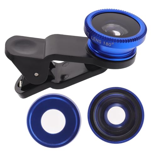 UTHCLO Mobile Phone Camera Lens Super Wide Angle Macro and Clip Lens Portable and Easy to Install Blue