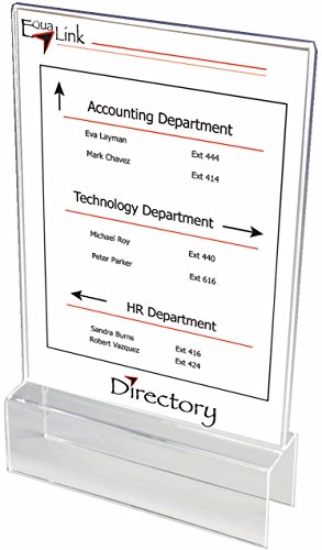 Clear Acrylic Double-Sided Cubicle Sign Holders 8-1/2” Wide x 11” high x 2” deep - CSHH085110020 (2 Pack)