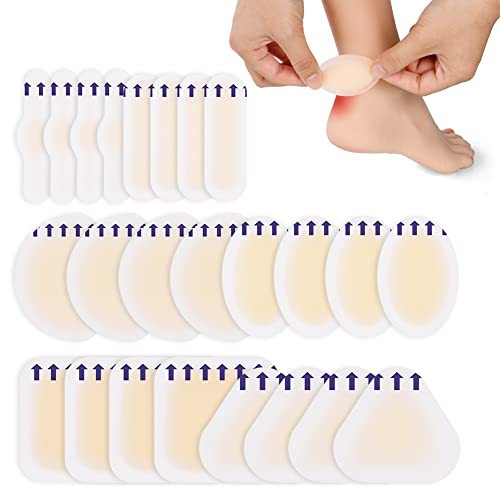 ACWOO Apósitos Ampollas, 24Pcs Apósitos Para Ampollas, Gel Cuidado de Pies, Parches de Prevención de Ampollas, Parches de Ampollas, Prevención De Ampollas En Pies, Dedos y Talones