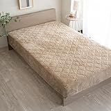 シルフィーズ ボックスシーツ 一体型 ファミリーサイズ 240cm ４人用 あったか ベージュ フランネル 冬 秋 全周ゴム 240×200 マチ35cm