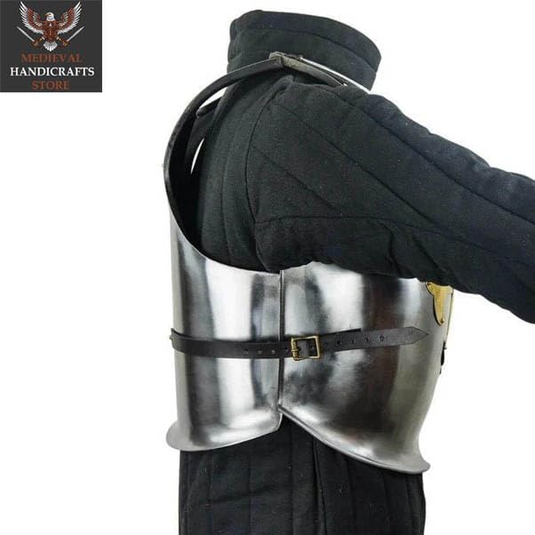 Medieval Gilt Cross Knights Cuirass Crusader Armor Breastplate Best Halloween Cosplay Costume, Adult (Standard), Silver & Gold