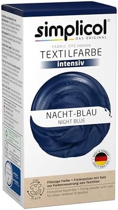 Barwnik Simplicol do tkanin Royal blue, granatowy, łatwe farbowanie tkanin w pralce, w zestawie barwnik i utrwalacz