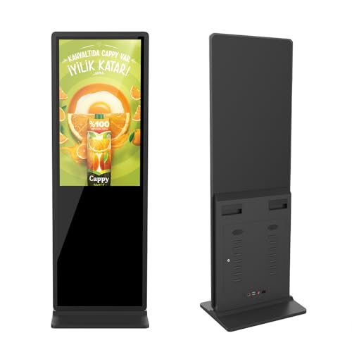 Image of JIYANG 32.5 Inch Indoor Digital Signage DisplaysKiosks LCD Totem Monitor with WiFi /USB Input Auto Media Player Android System(Black,No-Touchscreen)