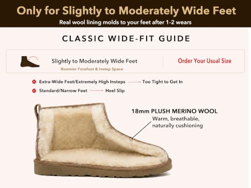 Image of 100% Sheepskin Mini Boots with Arch Support Options: Warm to -22F