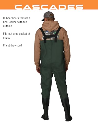 Image of FROGG TOGGS Cascades 2-ply Poly /Rubber Waterproof Fishing Bootfoot Chest Wader for Fishing