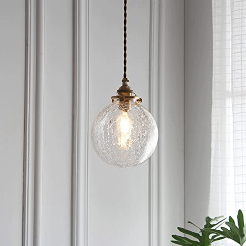 Luces de sala tipo lámpara colgante bola de cristal para cenas acogedoras en el comedor