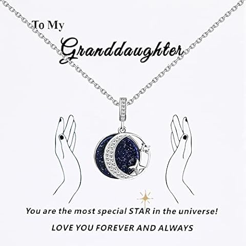 RINHOO Granddaughter Moon & Star Necklace Cover