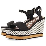 Temporada Primavera- Verano Gioseppo CHANIA, Sandalias con cuña Mujer, Negro, 40 EU