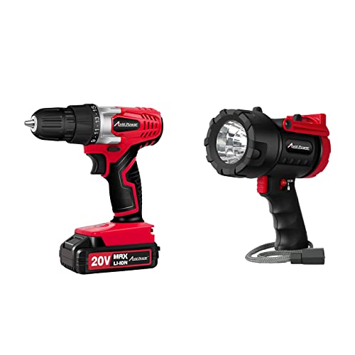 Avid Power Cordless Drill Bundle With Waterproof Rechargeable Spotlight #TOP7