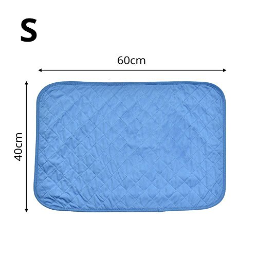 Redcolourful Cómodo colchón de enfriamiento para Mascotas Alfombrilla de Verano para Dormir cojín de enfriamiento para el Gato Cachorro Azul S 40X60