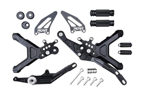 Commandes reculées BMW M1000 RR platines ajustables bleu contre glisse botte