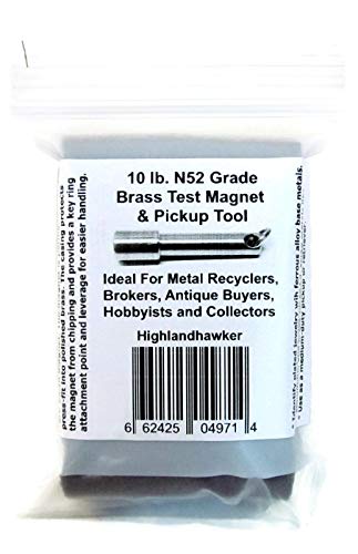 Highlandhawker Rare Earth N52 Neodymium Keychain Gold & Silver Jewelry Test Magnet #TOP4