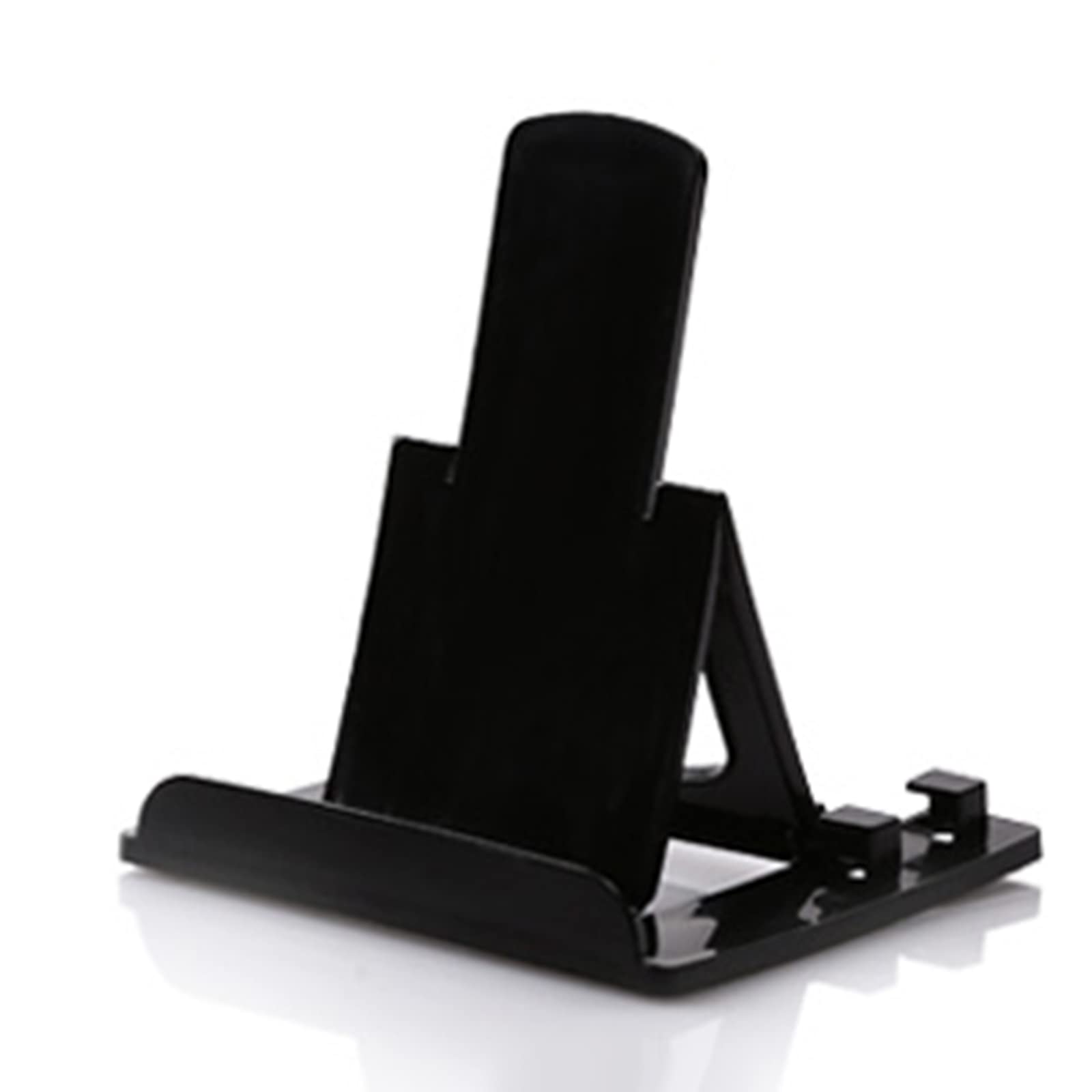 Auguety Phone Holder Plastic Mobile Holder Phone Folding Stand Cell Phone Stand Foldable Desktop Tablet Stand Holder (Black)