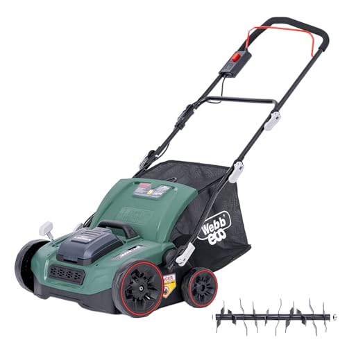 Image of Webb 40V (2 x 20V) Cordless Scarifier Rake (2 x 4Ah Batteries & Charger)