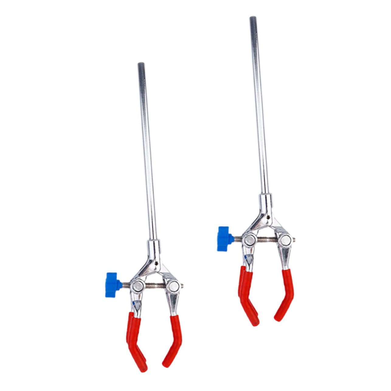 SOLUSTRE 8pezzi Pinza Da Laboratorio Regolabile Acciaio Inossidabile Clamps Prong Per Provette e Becher Accessorio Per Esperimenti Laboratorio