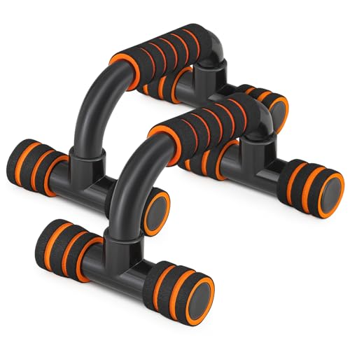 MADOG Portable Push-Up Bars with Cushioned Foam Grip – Non-Slip Pushup Handles for Home Fitness, Supports Up to 330 lbs, Black