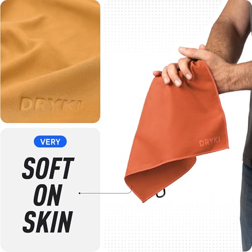 Image of DRYKI Pocket-Sized Sweat Towels - The Original Sweat Absorbing Handkerchiefs - Quick-Dry Microfiber Sweat Rags for Face, Hands, & Body - Men & Women - Gym and Work (Western: Large Size, 3 Pack)