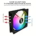2 Pack 120x120x25mm 12V PC Cooler RGB Fans Silent Version High Airflow PC Fans, Hydraulic Bearing - Low Noise RGB Fans with 4 pin PSU Plug Computer Fans Air Cooling