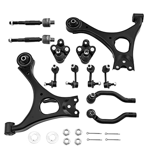 AUTOSAVER88 Front Control Arm kit Compatible with 2006-2011 Civic 1.8L -w/Ball Joint, Tie Rod, Sway bar End Link Assembly