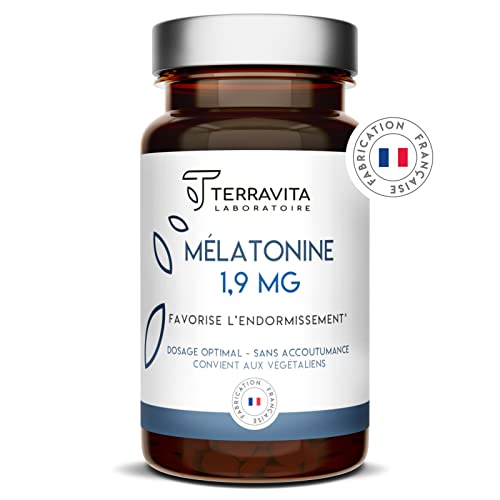 MELATONIN FLASH 1.9 MG 每片纯净有效,最大剂量 恢复性睡眠 快速睡眠 时差不成瘾 法国制造的 60 晚安宁 Terravita
