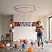 Tasdurian Large Basketball Hanging Decorations 28 Inch Basketball Themed Party Supplies Hanging Ornament Breakaway Rim Indoor Outdoor Games for Background Sports Themed Birthday Party Decorations