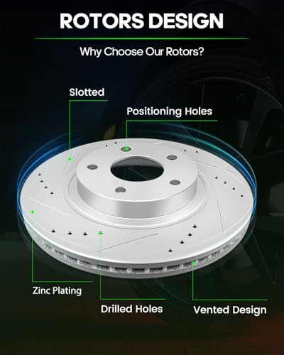 Image of SCITOO Brake Kits Front Rear Brake Rotors Brake Pad:31306;D815;31349;D905 | Fit For INFINITI For I35 2002-2004,For Nissan For Maxima 2002-2003