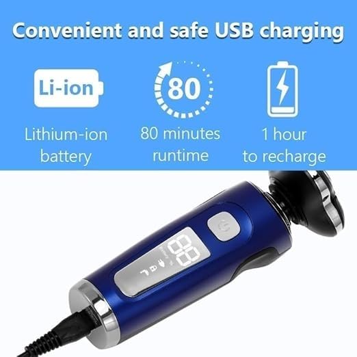 Kopfrasierer für Männer, 4-in-1 Elektrorasierer 3D-Schwimmende Schneider, USB-Schnellladung, Rasiermesser für Männer, Klingen, tragbarer Bartschneider, Schermaschine