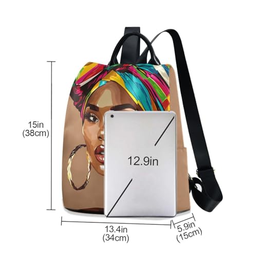 ALAZA Fashion African American Woman Backpack Purse for Women Anti Theft Fashion Back Pack Shoulder Bag3